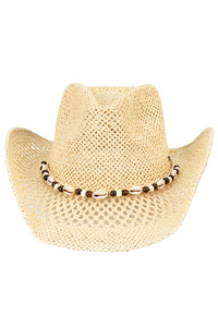 CC BEANIE Seashell and Bead Band Pattern Paper Cowboy Hat
