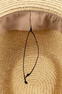 CC BEANIE Two Tone with Braided String Band Panama Sun Hat

