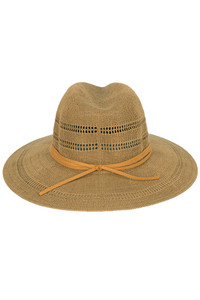 CC BEANIE Suede Band Knitted Panama Sun Hat
