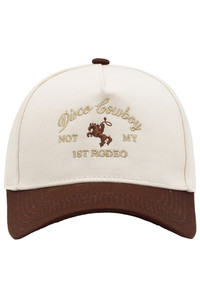 DISCO COWBOY Embroidered Letter on Two Tone Baseball Cap
