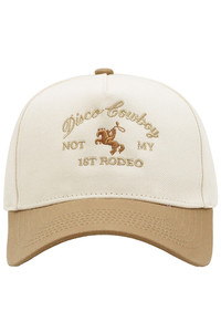 DISCO COWBOY Embroidered Letter on Two Tone Baseball Cap
