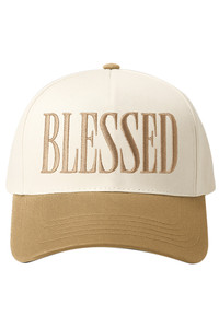 BLESSED Embroidered Letter on Two Tone Baseball Cap
