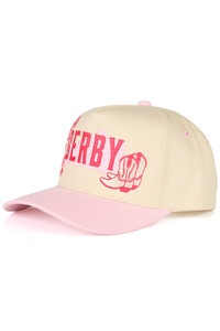 CC BEANIE DERBY Embroidered Letter with Rose and Boots Baseball Cap Trucker Hat 
