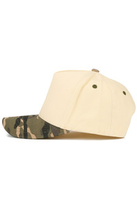 CC BEANIE Camo Pattern Print Two Tone Canvas Baseball Cap Trucker Hat
