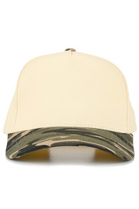 CC BEANIE Camo Pattern Print Two Tone Canvas Baseball Cap Trucker Hat

