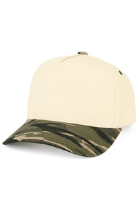 CC BEANIE Camo Pattern Print Two Tone Canvas Baseball Cap Trucker Hat
