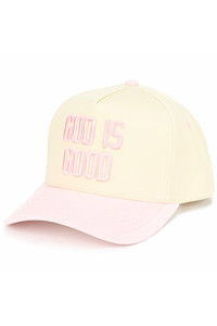 CC BEANIE GOD IS GOOD Embroidered Letter Two Tone Baseball Cap Trucker Hat

