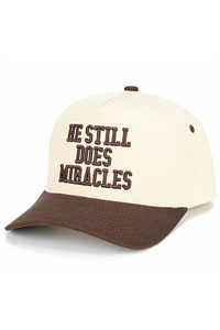 CC BEANIE HE STILL DOES MIRACLES Embroidered Letter Two Tone Baseball Cap Trucker Hat

