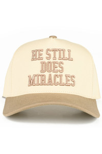 CC BEANIE HE STILL DOES MIRACLES Embroidered Letter Two Tone Baseball Cap Trucker Hat
