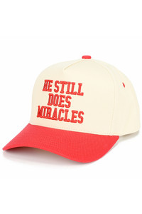 CC BEANIE HE STILL DOES MIRACLES Embroidered Letter Two Tone Baseball Cap Trucker Hat
