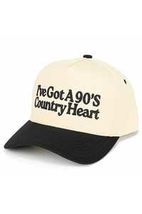 CC BEANIE I'VE GOT A 90'S COUNTRY HEART Embroidered Letter Two Tone Baseball Cap Trucker Hat
