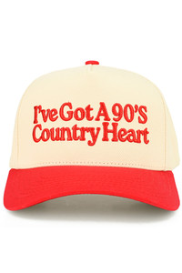 CC BEANIE I'VE GOT A 90'S COUNTRY HEART Embroidered Letter Two Tone Baseball Cap Trucker Hat
