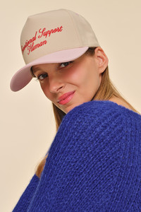 CC BEANIE EMOTIONAL SUPPORT HUMAN Embroidered Letter Two Tone Baseball Cap Trucker Hat
