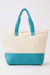 TAKE ME TO THE BEACH letter and Palm Tree Terry Tote Bag
