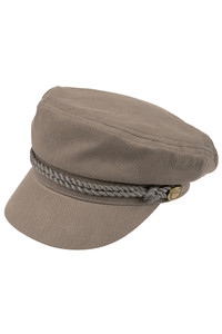 CC BEANIE Rope with Button Deco Solid Color Cotton Fish Man Cap
