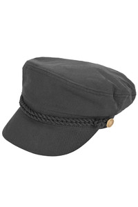 CC BEANIE Rope with Button Deco Solid Color Cotton Fish Man Cap
