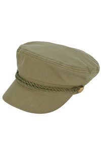 CC BEANIE Rope with Button Deco Solid Color Cotton Fish Man Cap
