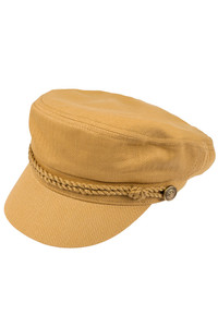 CC BEANIE Rope with Button Deco Solid Color Cotton Fish Man Cap
