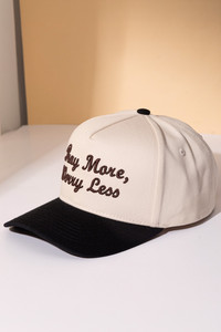 PRAY MORE, WORRY LESS Embroidered Letter Two Tone Trucker Hat Baseball Cap
