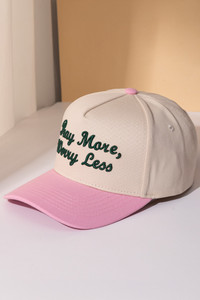 PRAY MORE, WORRY LESS Embroidered Letter Two Tone Trucker Hat Baseball Cap
