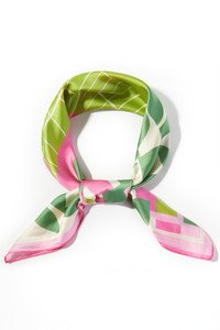 Geometric Multi Pattern Print Light Weight Silky All Season Bandana Scarf
