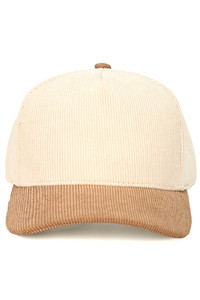 CC Beanie C.C Two Tone Corduroy Trucker Cap
