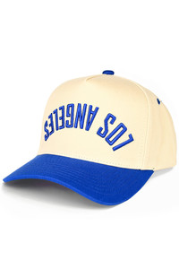 CC BEANIE LOS ANGELES Embroidered Letter on Two Tone Baseball Cap Trucker Hat
