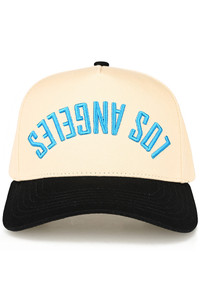 CC BEANIE LOS ANGELES Embroidered Letter on Two Tone Baseball Cap Trucker Hat
