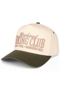 CC BEANIE WEEKEND HIKING CLUB Embroidered Letter on Two Tone Baseball Cap Trucker Hat
