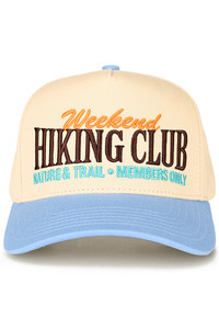 CC BEANIE WEEKEND HIKING CLUB Embroidered Letter on Two Tone Baseball Cap Trucker Hat
