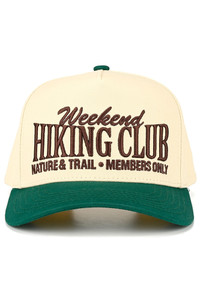 CC BEANIE WEEKEND HIKING CLUB Embroidered Letter on Two Tone Baseball Cap Trucker Hat
