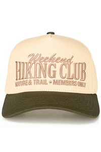 CC BEANIE WEEKEND HIKING CLUB Embroidered Letter on Two Tone Baseball Cap Trucker Hat
