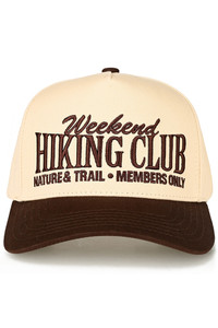 CC BEANIE WEEKEND HIKING CLUB Embroidered Letter on Two Tone Baseball Cap Trucker Hat
