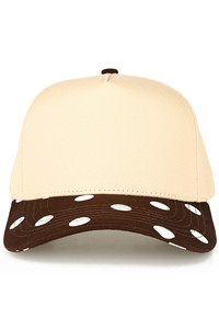 CC BEANIE Big Polka Dot Pattern Print on Brim Two Tone Baseball Cap Trucker Hat
