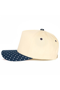 CC BEANIE Small Polka Dot Pattern Print on Brim Two Tone Baseball Cap Trucker Hat

