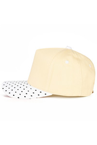 CC BEANIE Small Polka Dot Pattern Print on Brim Two Tone Baseball Cap Trucker Hat
