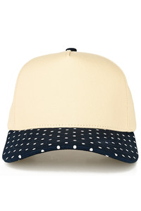 CC BEANIE Small Polka Dot Pattern Print on Brim Two Tone Baseball Cap Trucker Hat
