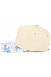 CC BEAMIE Nautical Theme Print on Brim Two Tone Baseball Cap Trucker Hat
