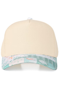 CC BEAMIE Nautical Theme Print on Brim Two Tone Baseball Cap Trucker Hat
