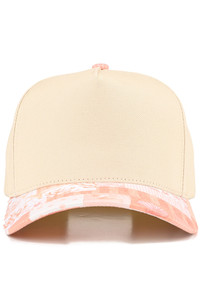 CC BEAMIE Nautical Theme Print on Brim Two Tone Baseball Cap Trucker Hat

