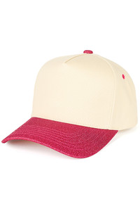 CC BEANIE Glitter Brim Two Tone Baseball Cap Trucker Hat
