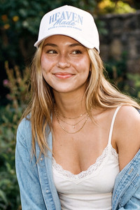 CC BEANIE HEAVEN MADE Letter Embroidered Baseball Cap Trucker Hat
