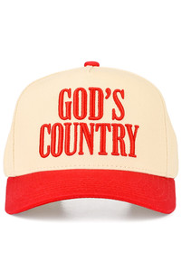 CC BEANIE GOD'S COUNTRY Letter Embroidered on Two Tone Baseball Cap Trucker Hat
