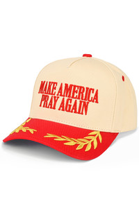 CC BEANIE MAKE AMERICA PRAY AGAIN Letter Embroidered on Two Tone Baseball Cap Trucker Hat
