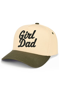 CC BEANIE GIRL DAD Letter Embroidered on Two Tone Baseball Cap Trucker Hat
