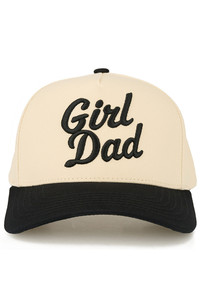 CC BEANIE GIRL DAD Letter Embroidered on Two Tone Baseball Cap Trucker Hat
