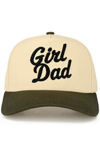 CC BEANIE GIRL DAD Letter Embroidered on Two Tone Baseball Cap Trucker Hat
