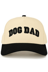 CC BEANIE DOG DAD Letter Embroidered on Two Tone Baseball Cap Trucker Hat
