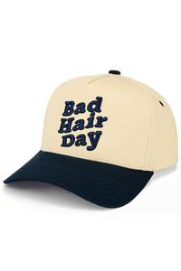 CC BEANIE BAD HAIR DAY Letter Embroidered on Two Tone Baseball Cap Trucker Hat
