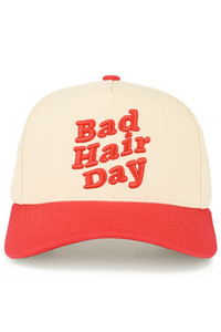 CC BEANIE BAD HAIR DAY Letter Embroidered on Two Tone Baseball Cap Trucker Hat